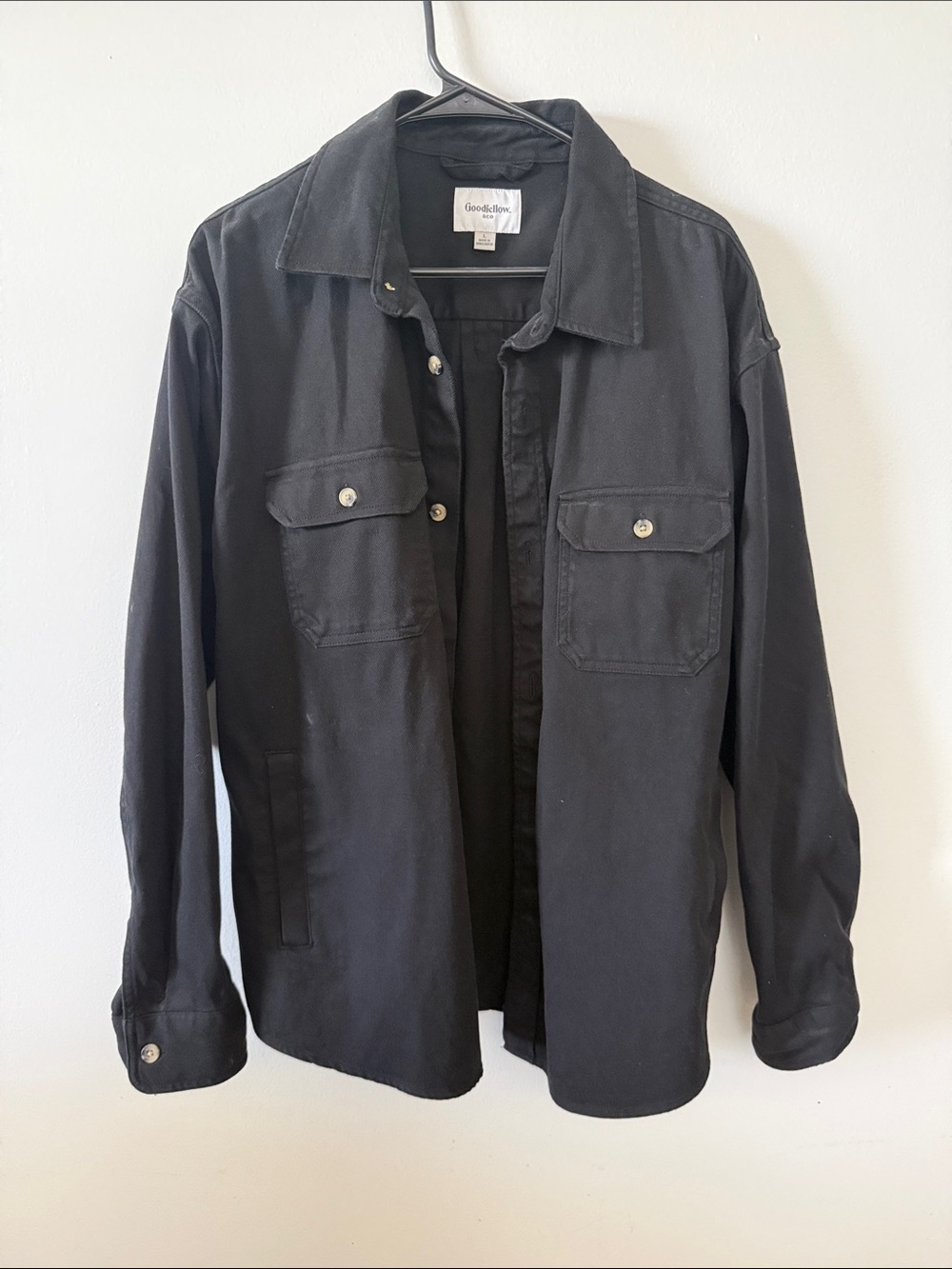 Goodfellow & Co Black Lightweight Utility Shirt Jacket